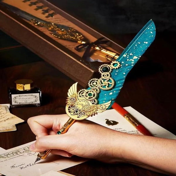 Quill Feather Pen & Ink Set – The Perfect Teacher’s Day Gift